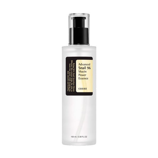 COSRX Advanced Snail 96 Mucin Power Essence på en hvid baggrund 